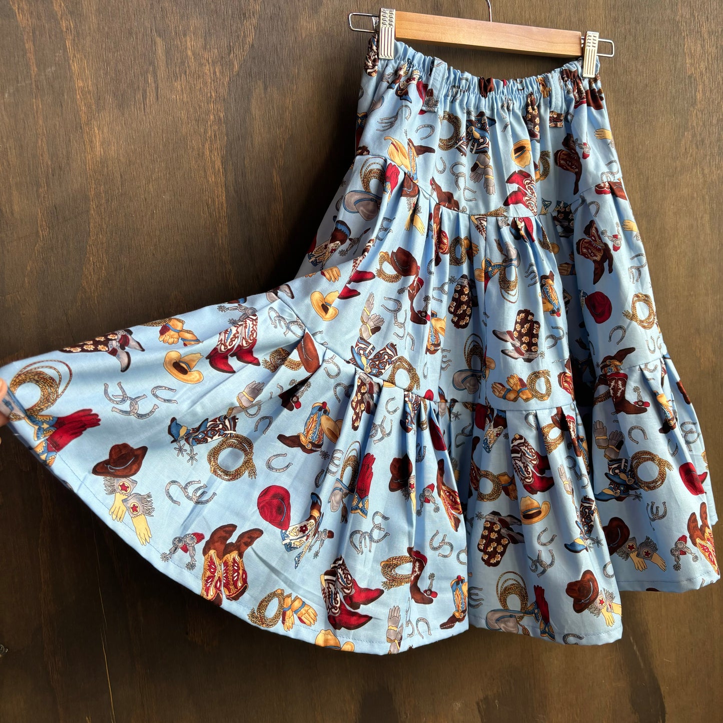 Custom Made Cowboy Midi Skirt