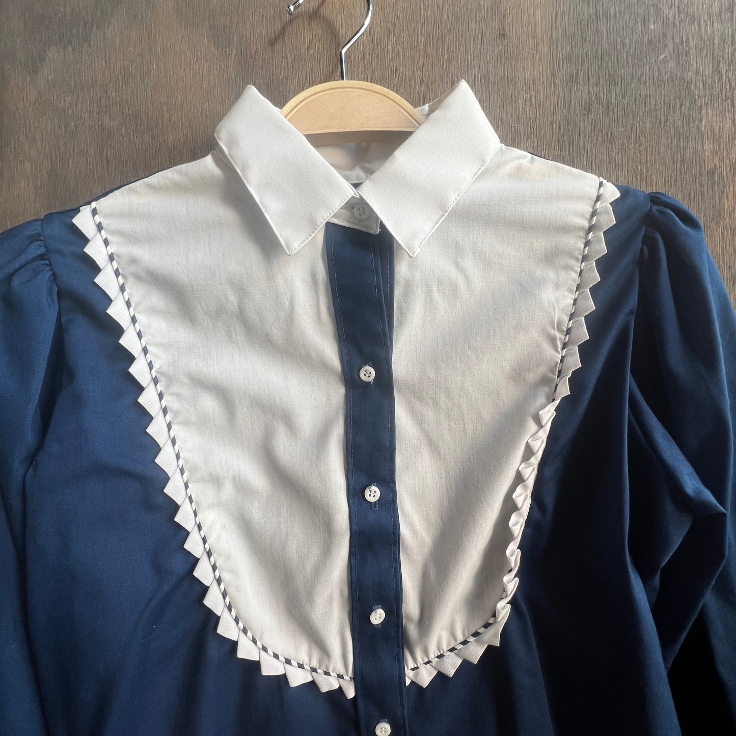 Panhandle Slim White and Blue Western Shirt