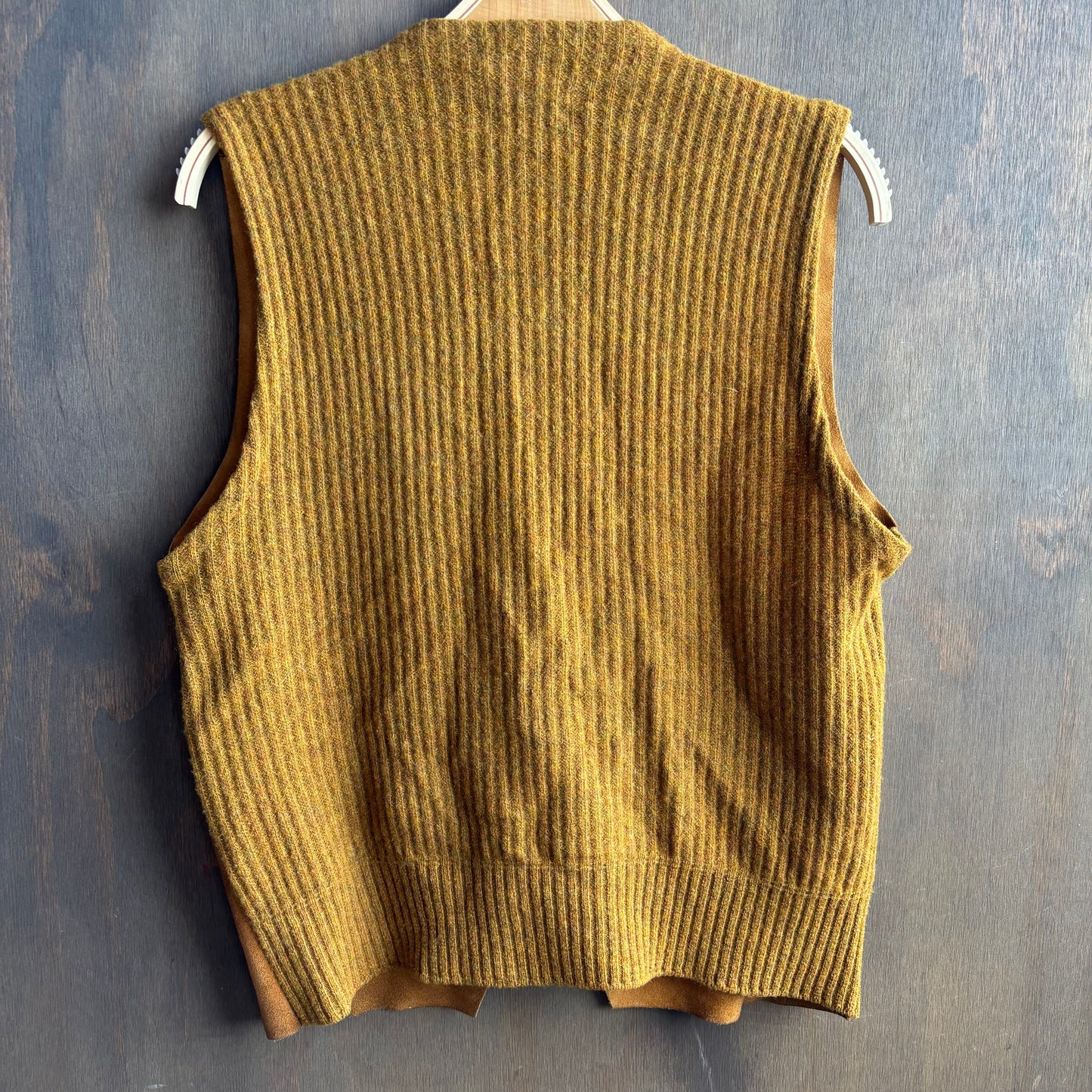 Pendleton Tan Leather and Wool Vest