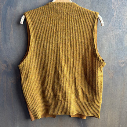 Pendleton Tan Leather and Wool Vest
