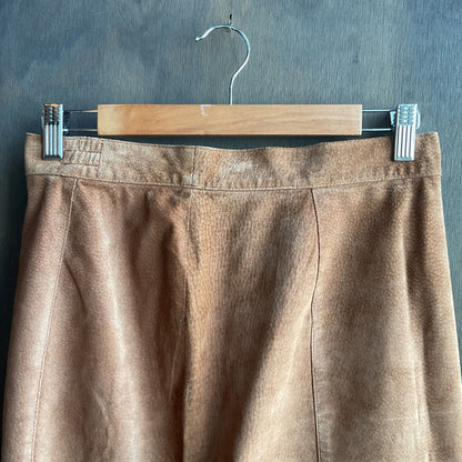Spring West Tan Suede Skirt