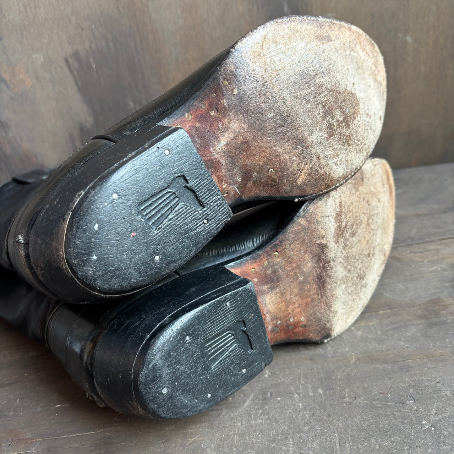 Vintage Custom Black Eel Boots
