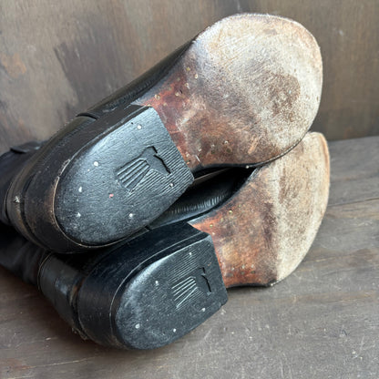 Vintage Custom Black Eel Boots