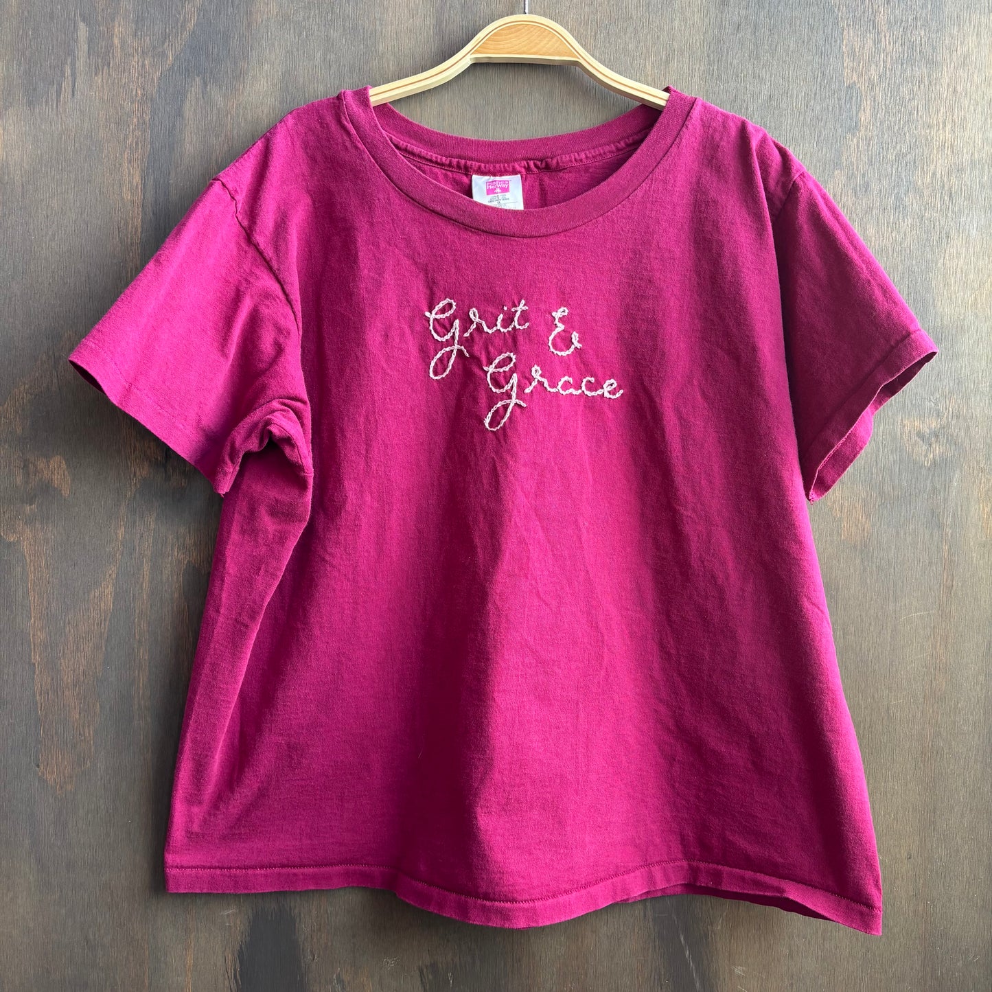 Custom Pink "Grit & Grace" Tee Shirt