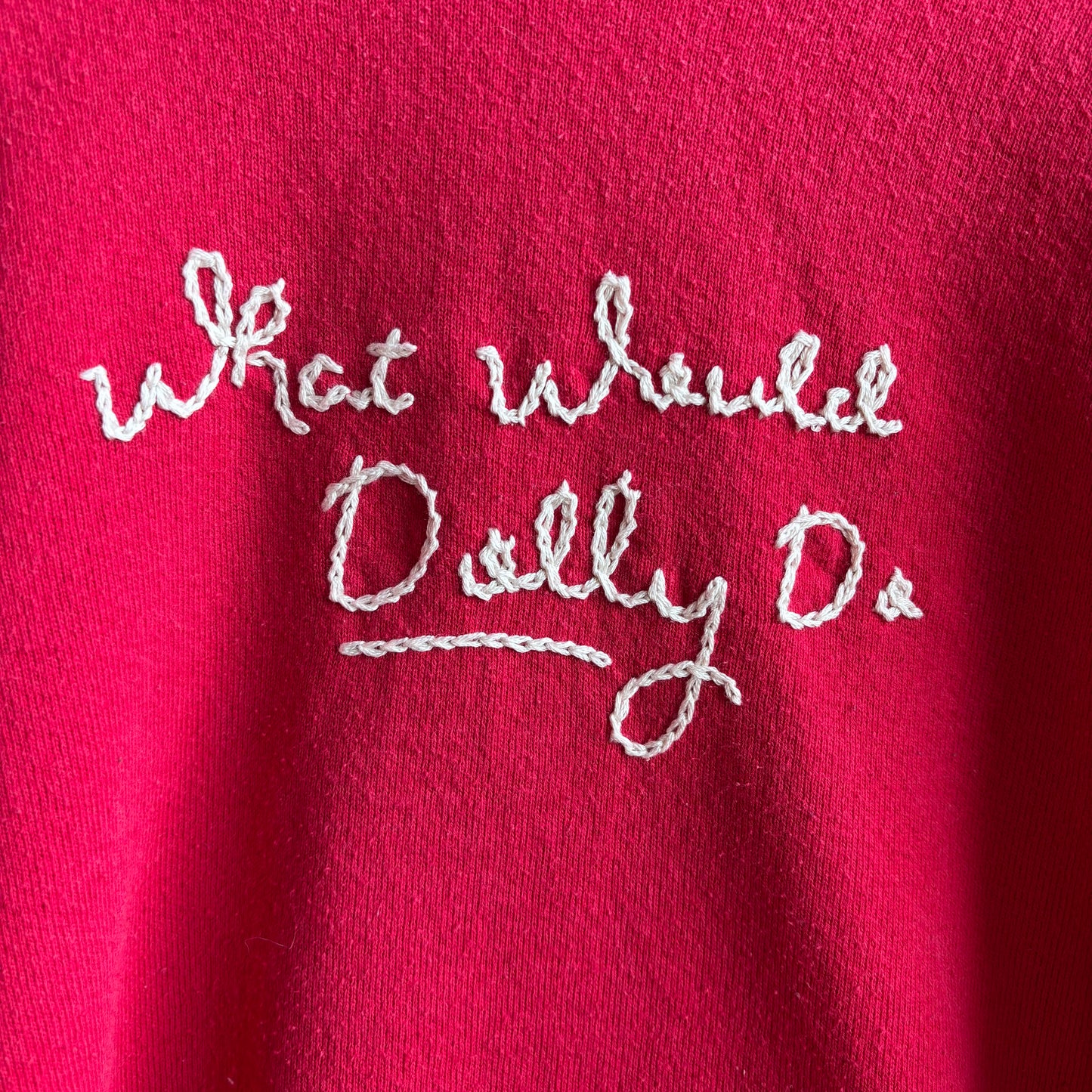Custom Red "What Would Dolly Do" Sweatshirt