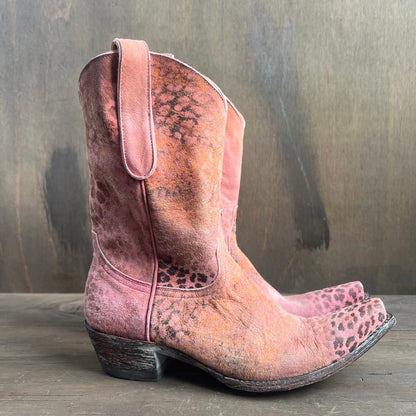 Old Gringo Pink Cheetah Print Cowgirl Boots