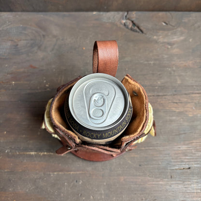 Vintage Leather Saddle Drink Holster