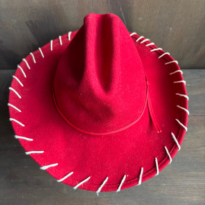 Kids Red Felt Hat
