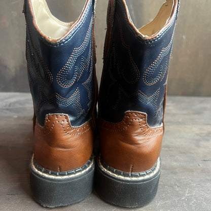 Roper Navy Blue and Brown Two-Tone Kids Boots