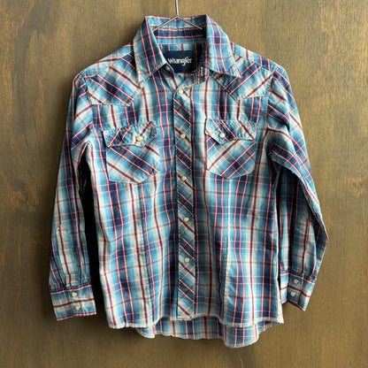 Wrangler Kids Blue Button Up