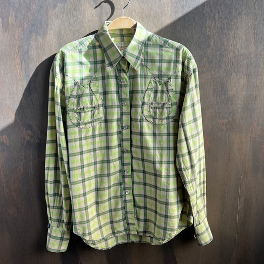 Rockmount Ranch Wear Green Pearl Snap