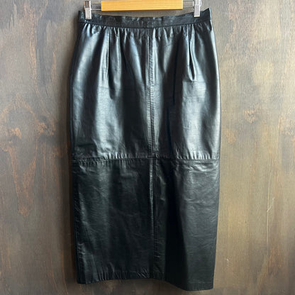 S&U Fashions Black Leather Skirt