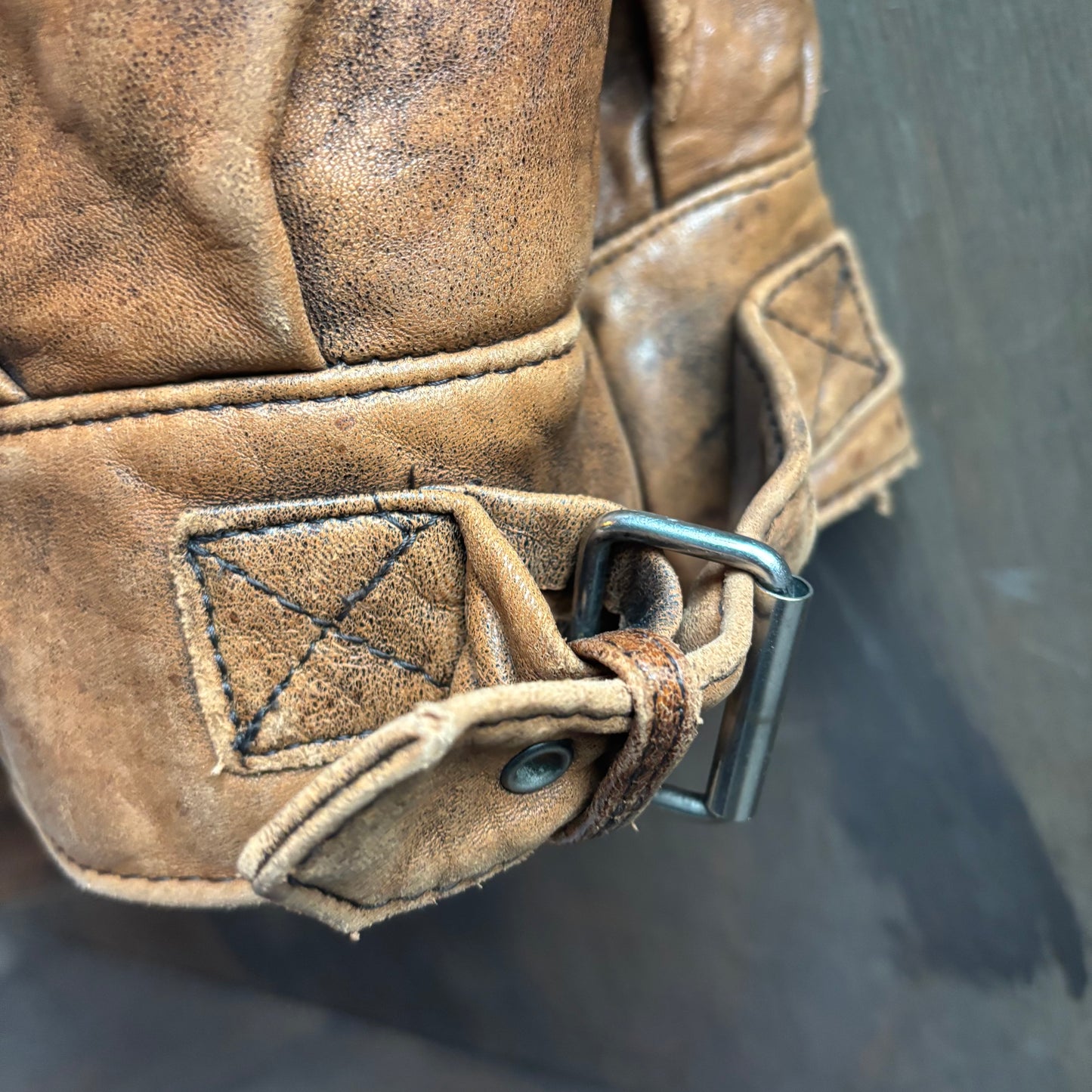 Vintage Crocker Brown Leather Bomber