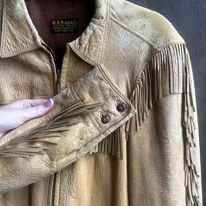 W.B Places & Co. Leather Fringe Jacket