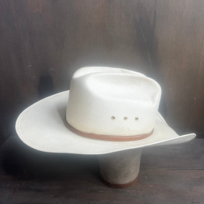 Resistol Straw Hat with Brown Hat Band