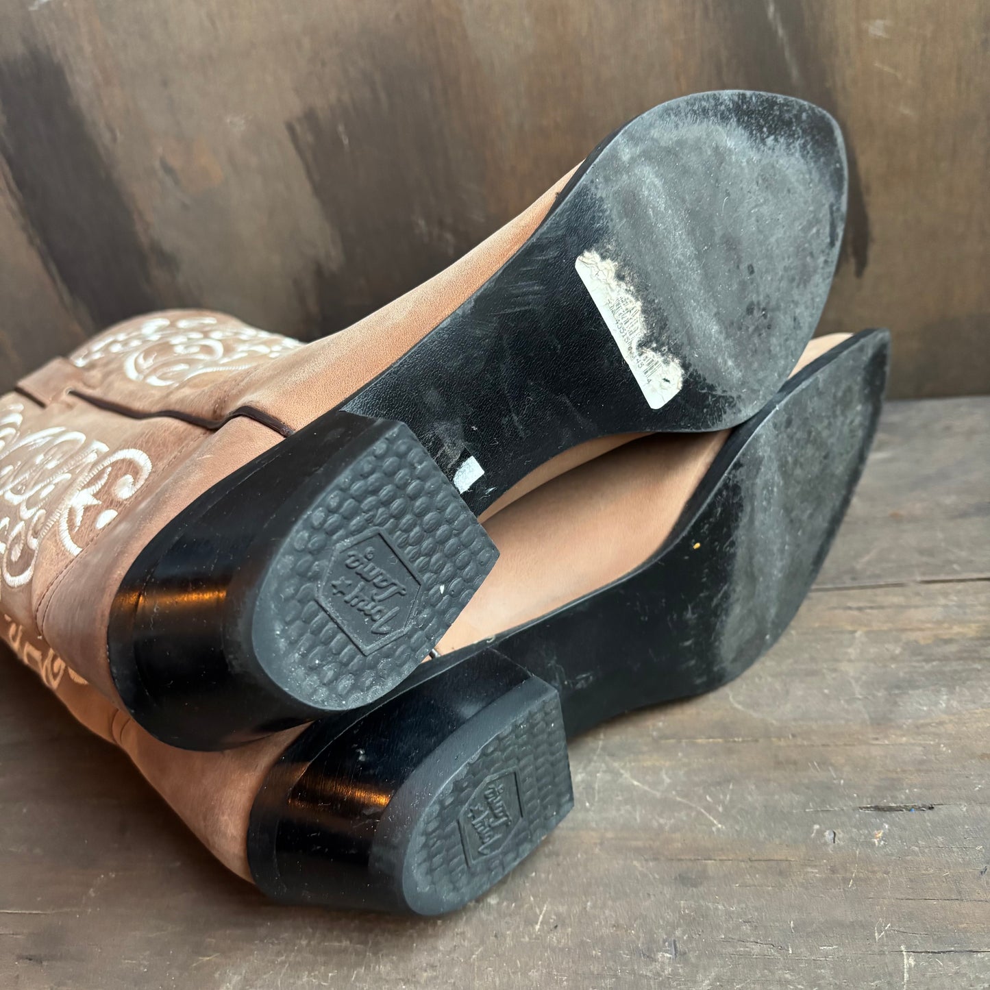 Tony Lama Brown Embroidered Boots