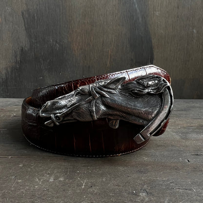 Brighton Horse Head Brown Belt