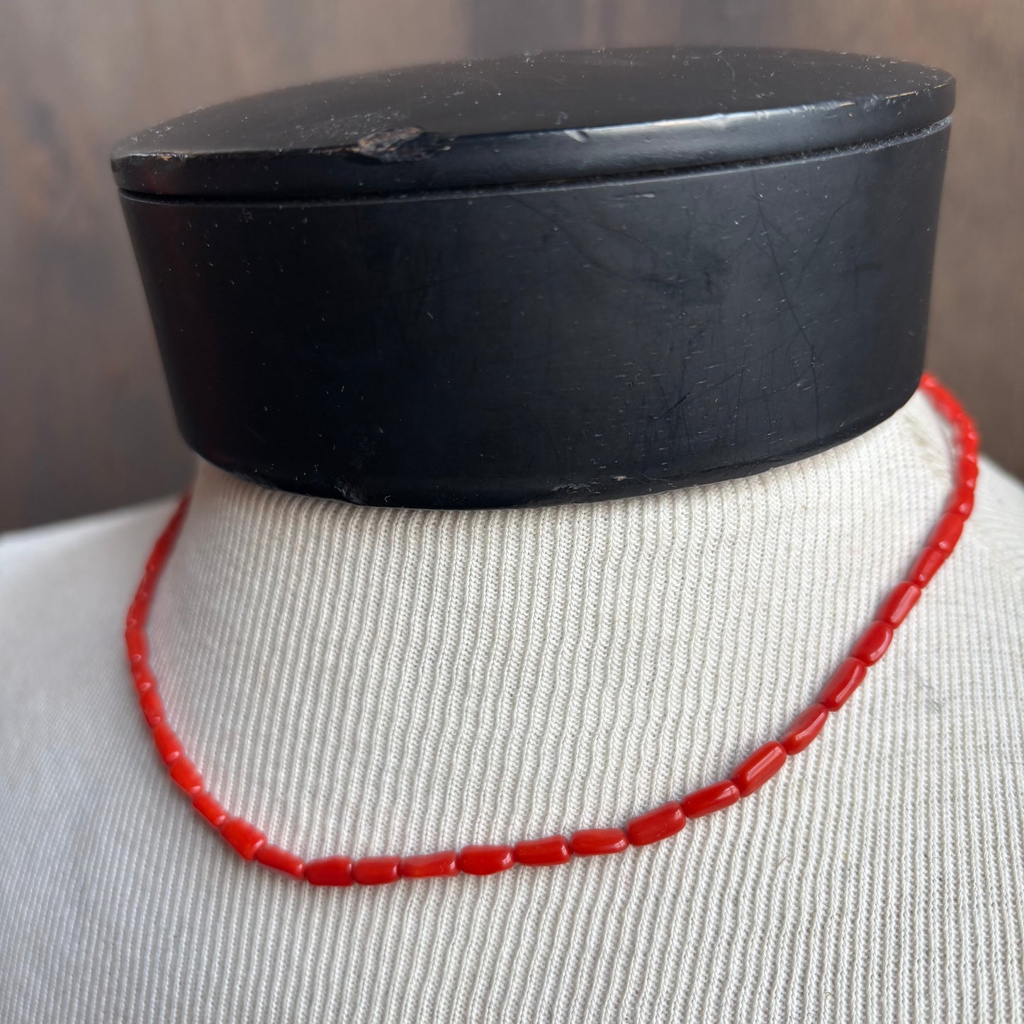 Red Coral Beaded Necklace