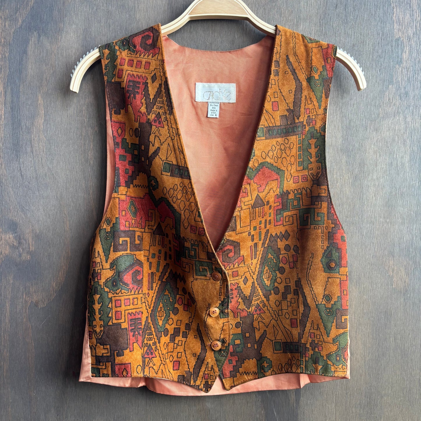 Vintage Cache Southwestern Leather Vest