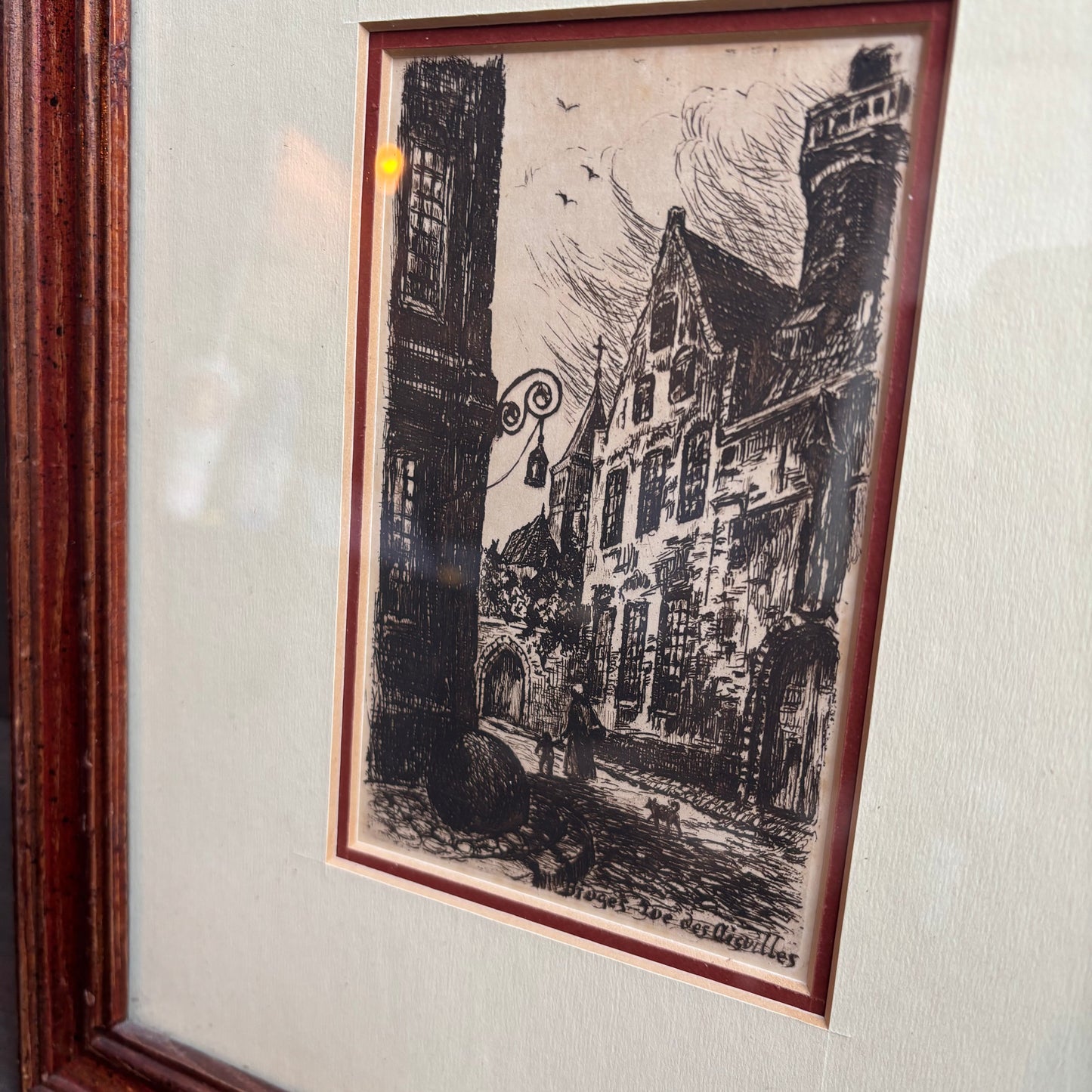 Bruges Rue des Aiguilles Etching