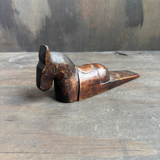 Wood Horse Door Stopper