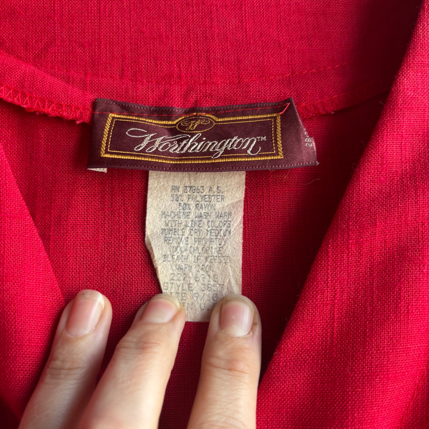 Vintage Worthington Red Maxi Dress
