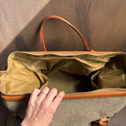 Vintage Tweed Weekender Bag