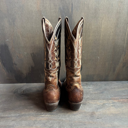 Ariat Brown Boots with Flowers
