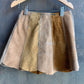Kid’s scalloped edge leather skirt