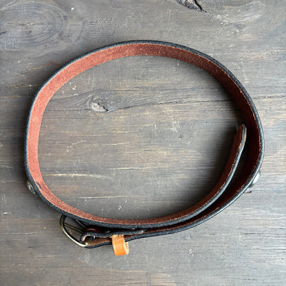 Brown Leather Belt with Conchos