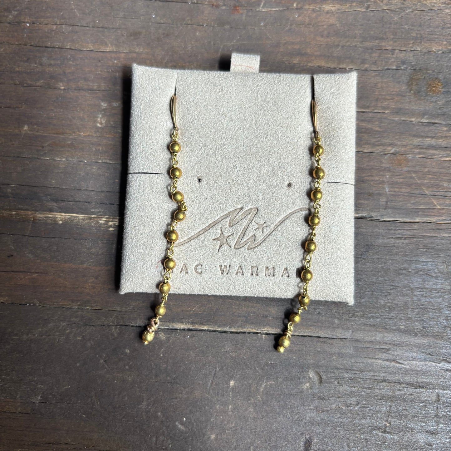 Mac Warman Vintage Brass Dot Earring
