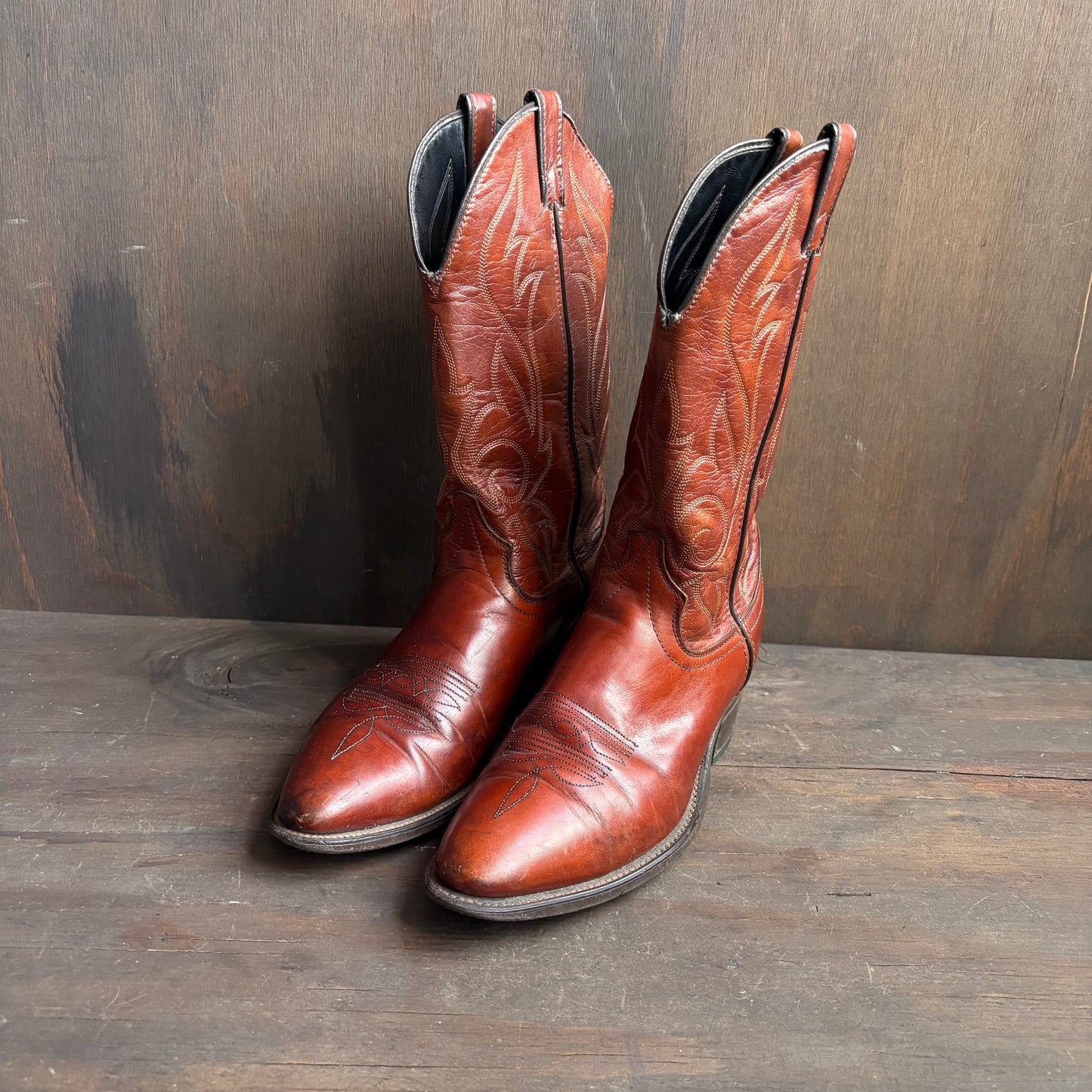 Vintage Laredo Cognac Leather Boots