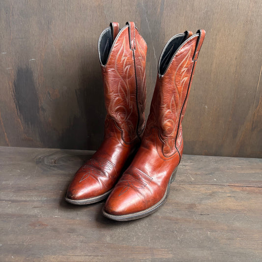 Vintage Laredo Cognac Leather Boots