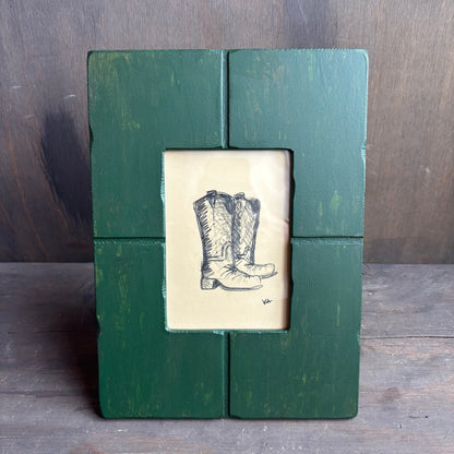 Karen "K" Abate Boots in Green Wood Frame
