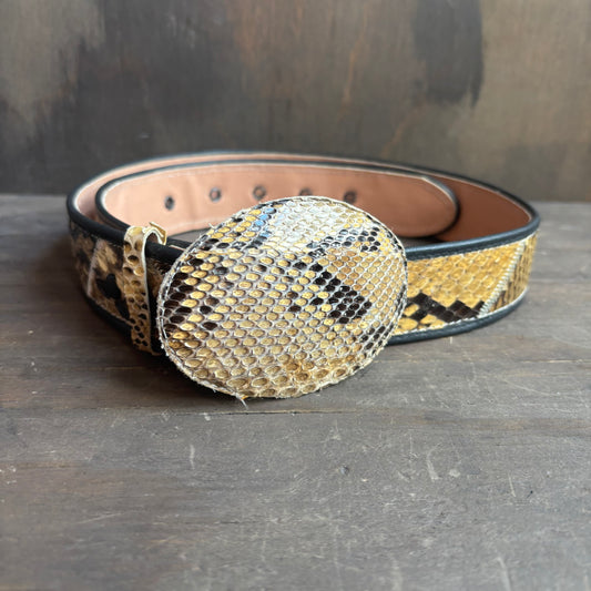 Beige Snakeskin Belt