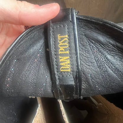 Dan Post Pink and Black Two- Tone Leather Boots