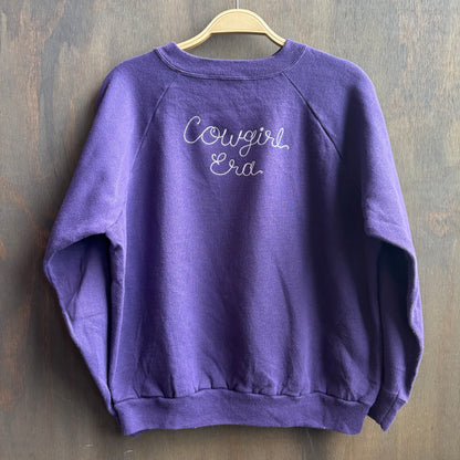 Custom Purple "Cowgirl Era" Sweatshirt