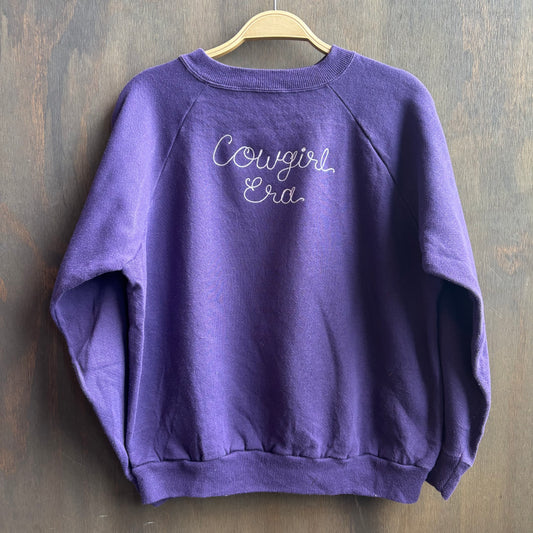 Custom Purple "Cowgirl Era" Sweatshirt