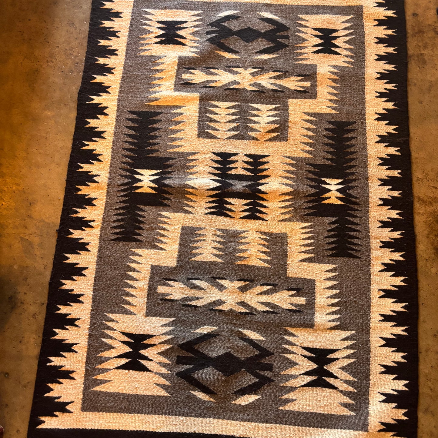 Grey Scale Navajo Woven Rug