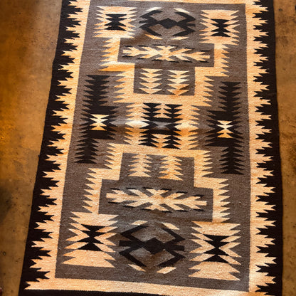 Grey Scale Navajo Woven Rug
