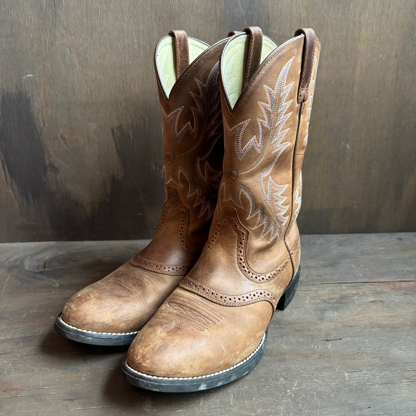 Ariat Brown Leather Roper Boots