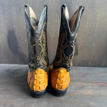 Custom Two-Tone Crocodile Boots