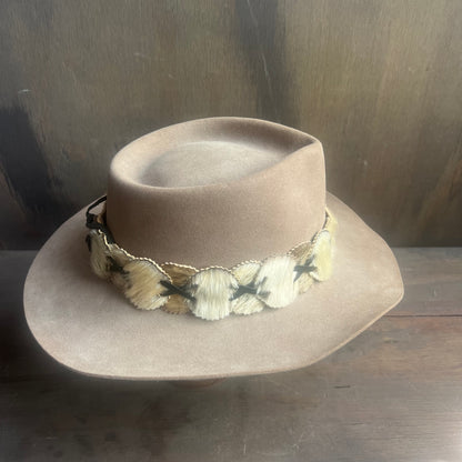 Akubra Brown Hat with Animal Pelt Hat Band