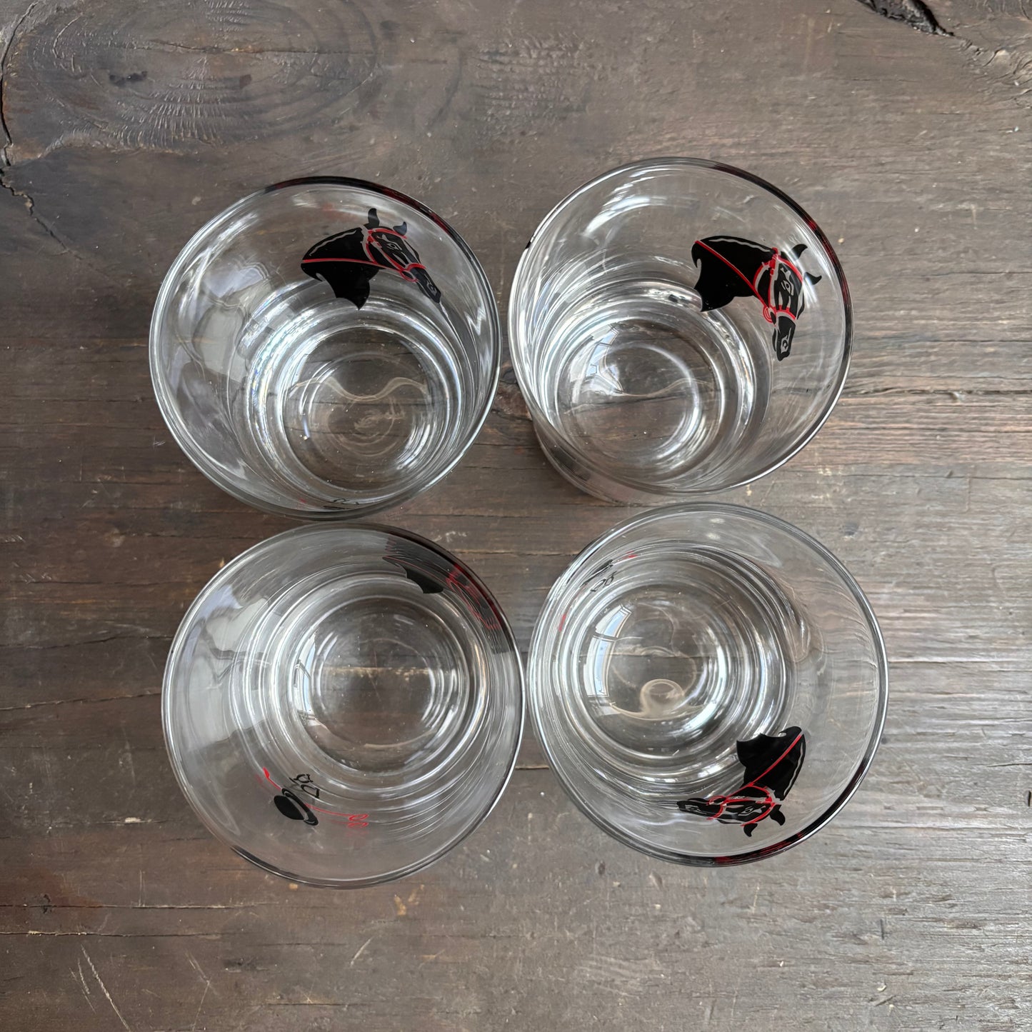 Vintage Kentucky Derby Highball Glasses (set of 4)