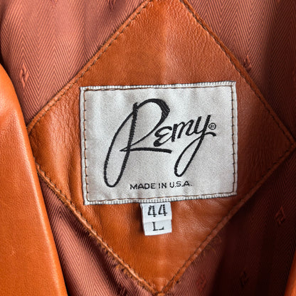 Remy Tan Leather Blazer