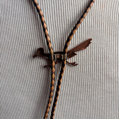 Vintage Roadrunner Bolo on Two-Tone Tie