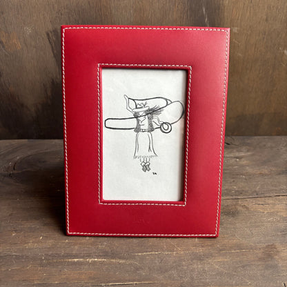 Karen "K" Abate Cowgirl in Red Leather Frame