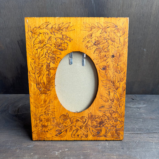 Vintage Burnt Wood Frame