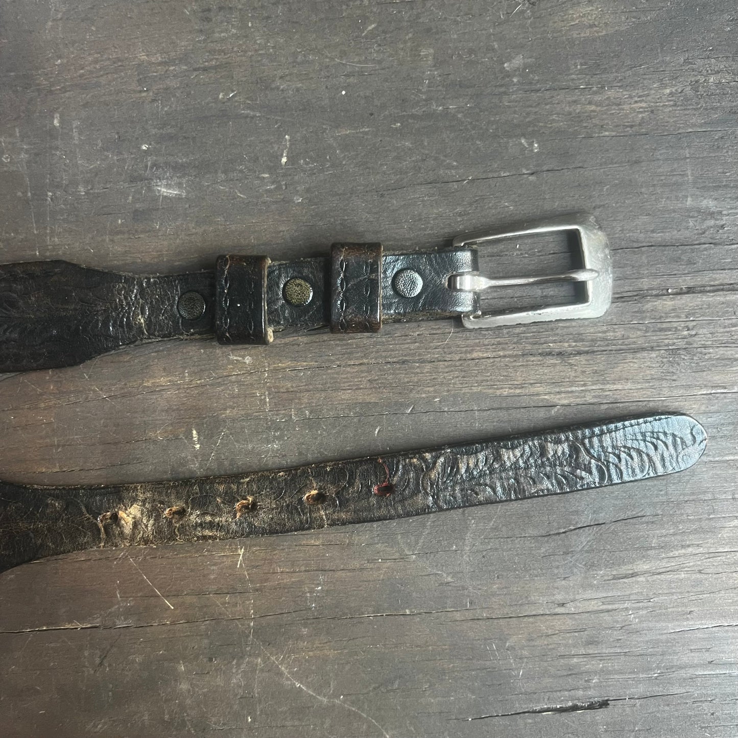 Tooled Leather Hat Band