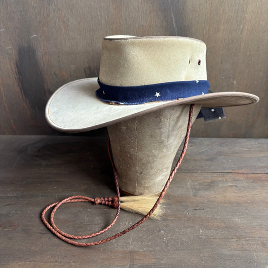 Vintage Cream Velveteen Hat